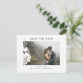 Handgetekende Wildflower Elegant Sla de datumfoto Aankondigingskaart (Staand voorkant)