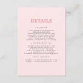 Handgetekende Wildflower Pattern Wedding Details Informatiekaartje (Voorkant)