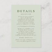 Handgetekende Wildflower Pattern Wedding Details Informatiekaartje (Voorkant)
