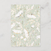 Handgetekende Wildflower Pattern Wedding Details Informatiekaartje (Achterkant)