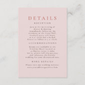 Handgetekende Wildflower Pattern Wedding Details Informatiekaartje (Voorkant)