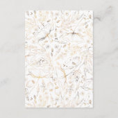 Handgetekende Wildflower Pattern Wedding Details Informatiekaartje (Achterkant)