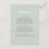 Handgetekende Wildflower Pattern Wedding Details Informatiekaartje (Voorkant)