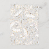 Handgetekende Wildflower Pattern Wedding Details Informatiekaartje (Achterkant)