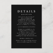 Handgetekende Wildflower Pattern Wedding Details Informatiekaartje (Voorkant)