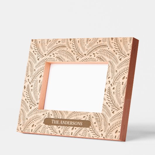 Handgetekende Winter Christmas Pine Tree Custom Gegraveerde Lijstjes (Links)