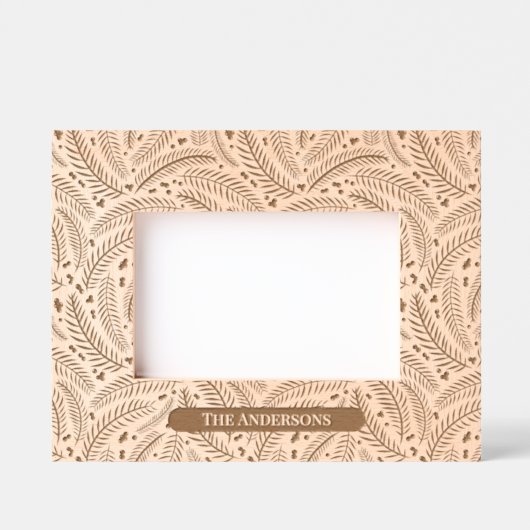 Handgetekende Winter Christmas Pine Tree Custom Gegraveerde Lijstjes (Voorkant)