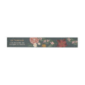 Handgetekende Winter Florals Wraparound adreslabel (Individueel)