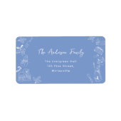 Handgetekende Winter Wonderland Holiday Etiket (Voorkant)