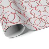 Handgetekende winterbessenkrans grijs cadeaupapier (Rol Hoek)