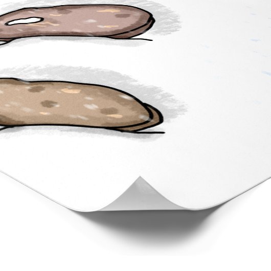 Handgetekende winterdag poster (Hoek)