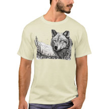 HANDGETEKENDE WOLF,
