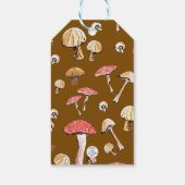 Handgetekende Woodland Mushrooms Rustieke Cottagec Cadeaulabel (Achterkant)