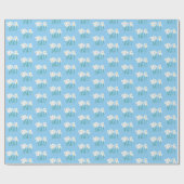 Handgetekende zoete witte madeliefjes op zacht mid cadeaupapier (Vlak)