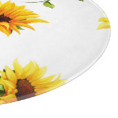  handgetekende zonnebloem Waterverf Snijplank (Hoek)