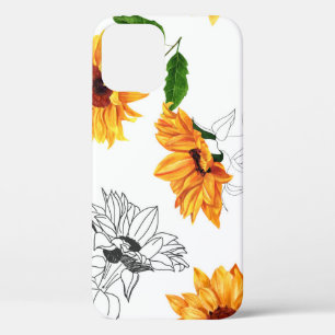 Handgetekende zonnebloemen: levendig geel patroon. Case-Mate iPhone case
