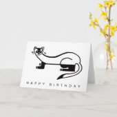 Handgetekende zwartvoetige FRET- Wilde dieren Kaart (Gele Bloem)