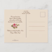  handgetinte moeder/dochter portret feestdagenkaart (Achterkant)