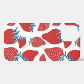 Handgetrokken aardbei naadloos patroon. achtergron Case-Mate iPhone case (Achterkant (horizontaal))