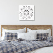 Handgetrokken abstract mandala-ontwerp. Vector ori Canvas Afdruk (Insitu (Slaapkamer))