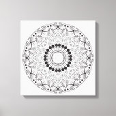 Handgetrokken abstract mandala-ontwerp. Vector ori Canvas Afdruk (Voorkant)