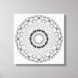 Handgetrokken abstract mandala-ontwerp. Vector ori Canvas Afdruk