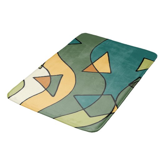 Handgetrokken abstract  ontwerp badmat (Gekanteld)