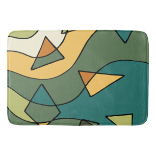 Handgetrokken abstract  ontwerp badmat