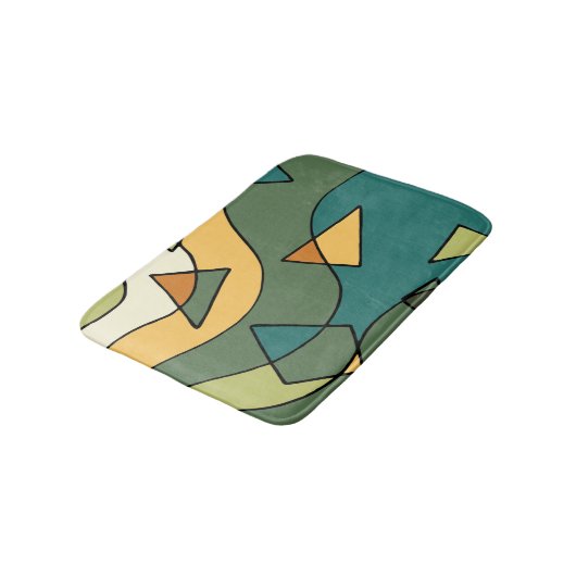 Handgetrokken abstract ontwerp badmat (Gekanteld)