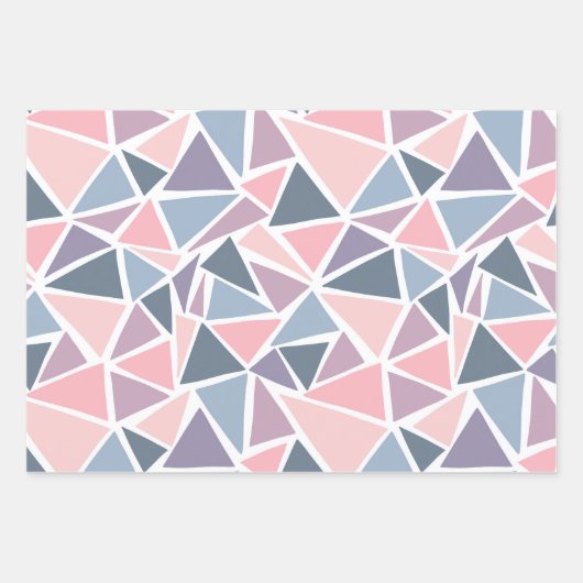 Handgetrokken, abstract ontwerp, bergen, grijs, ro inpakpapier vel (Voorkant)