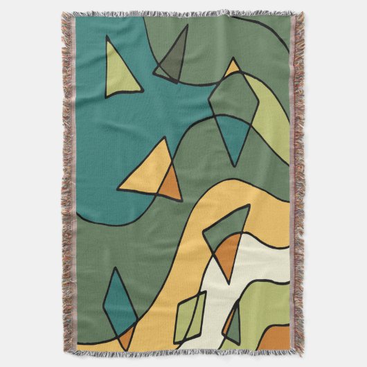 Handgetrokken abstract ontwerp deken (Voorkant Verticaal)