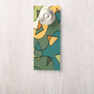 Handgetrokken abstract ontwerp deurhanger