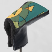 Handgetrokken abstract  ontwerp golfheadcover (3/4 voorkant)