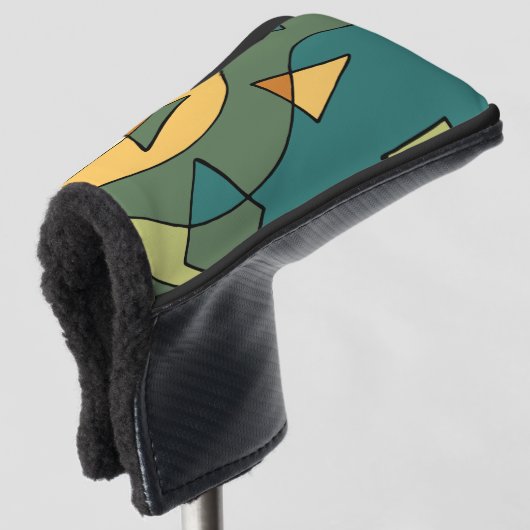 Handgetrokken abstract  ontwerp golfheadcover (3/4 voorkant)