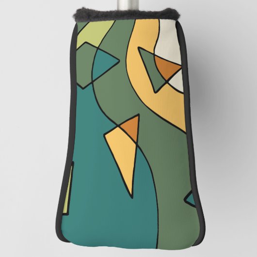 Handgetrokken abstract  ontwerp golfheadcover (Draai 90)