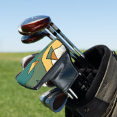 Handgetrokken abstract  ontwerp golfheadcover (Insitu)