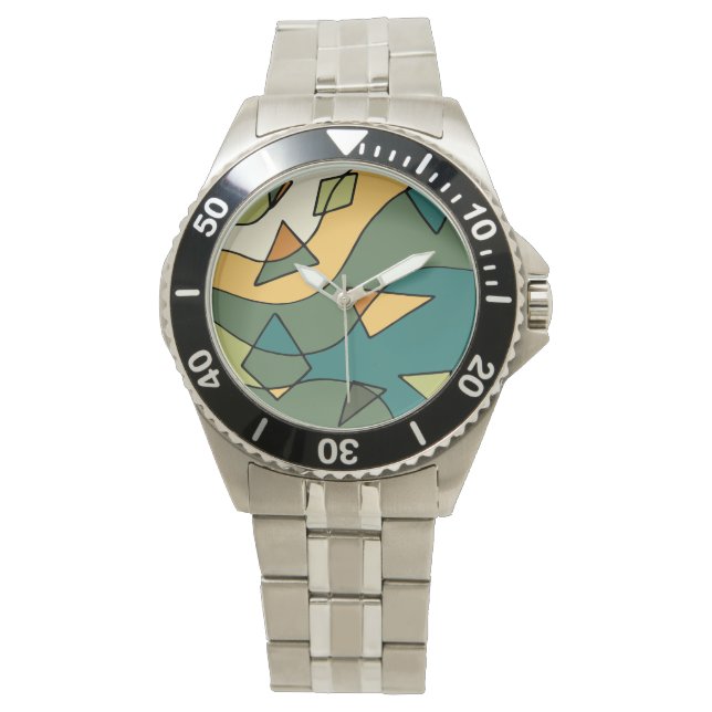 Handgetrokken abstract  ontwerp horloge (Voorkant)