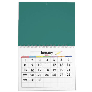 Handgetrokken abstract  ontwerp kalender