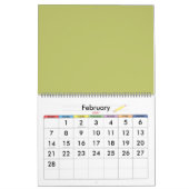 Handgetrokken abstract  ontwerp kalender (Feb 2027)