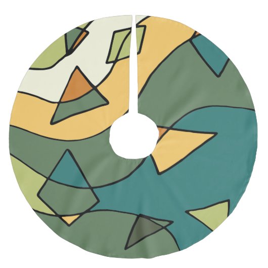 Handgetrokken abstract  ontwerp kerstboom rok (Voorkant)
