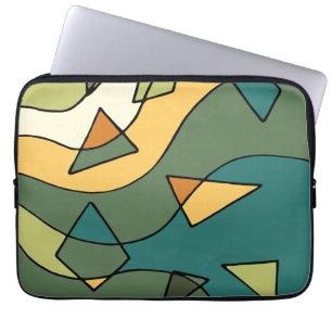 Handgetrokken abstract  ontwerp laptop sleeve