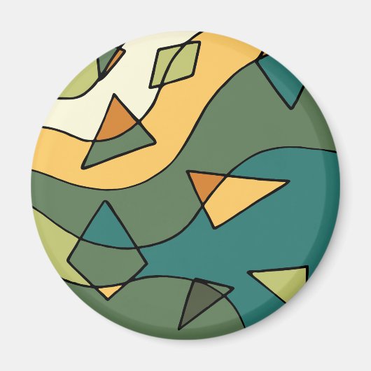 Handgetrokken abstract ontwerp magneet (Voorkant)