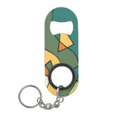 Handgetrokken abstract  ontwerp mini flessenopener (Voorkant)