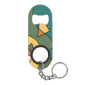 Handgetrokken abstract  ontwerp mini flessenopener (Achterkant)