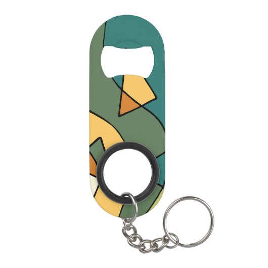 Handgetrokken abstract  ontwerp mini flessenopener (Achterkant)