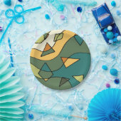 Handgetrokken abstract  ontwerp papieren bordje (Feest)