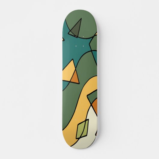 Handgetrokken abstract ontwerp persoonlijk skateboard (Voorkant)