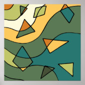 Handgetrokken abstract ontwerp poster (Voorkant)