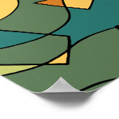 Handgetrokken abstract  ontwerp poster (Hoek)