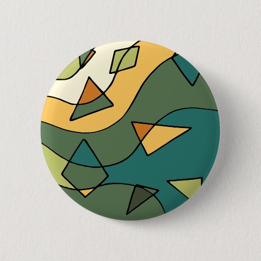Handgetrokken abstract  ontwerp ronde button 5,7 cm (Voorkant)